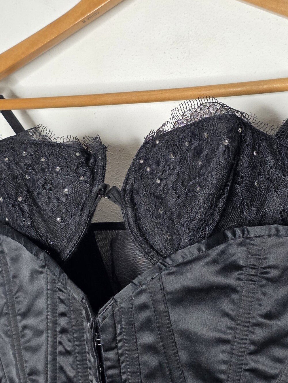 Victoria's Secret Sexy Little Thing Bustier Corset Black Rhinestone 34B - Picture 4 of 5
